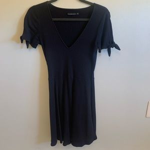 Abercrombie and Fitch black casual dress with bow tie detailing on sleeves